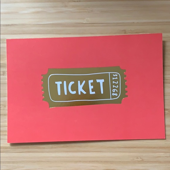 10 kate spade “golden ticket” postcards